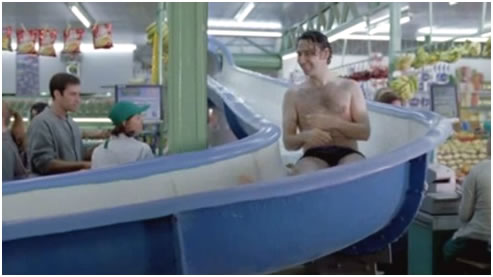 Barclay Card water slide advert