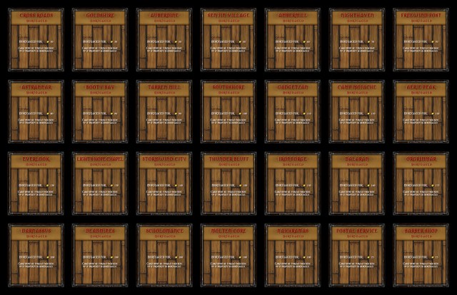 World of Warcraft Monopoly Property Deeds Set - Reverse