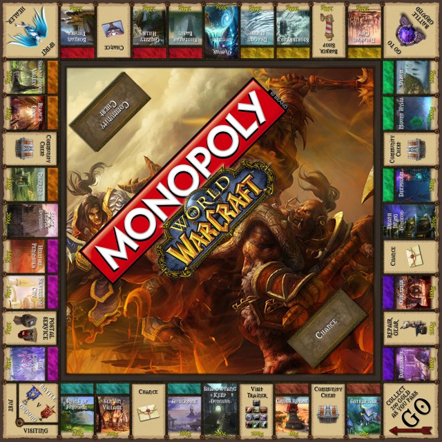 World of Warcraft Monopoly board